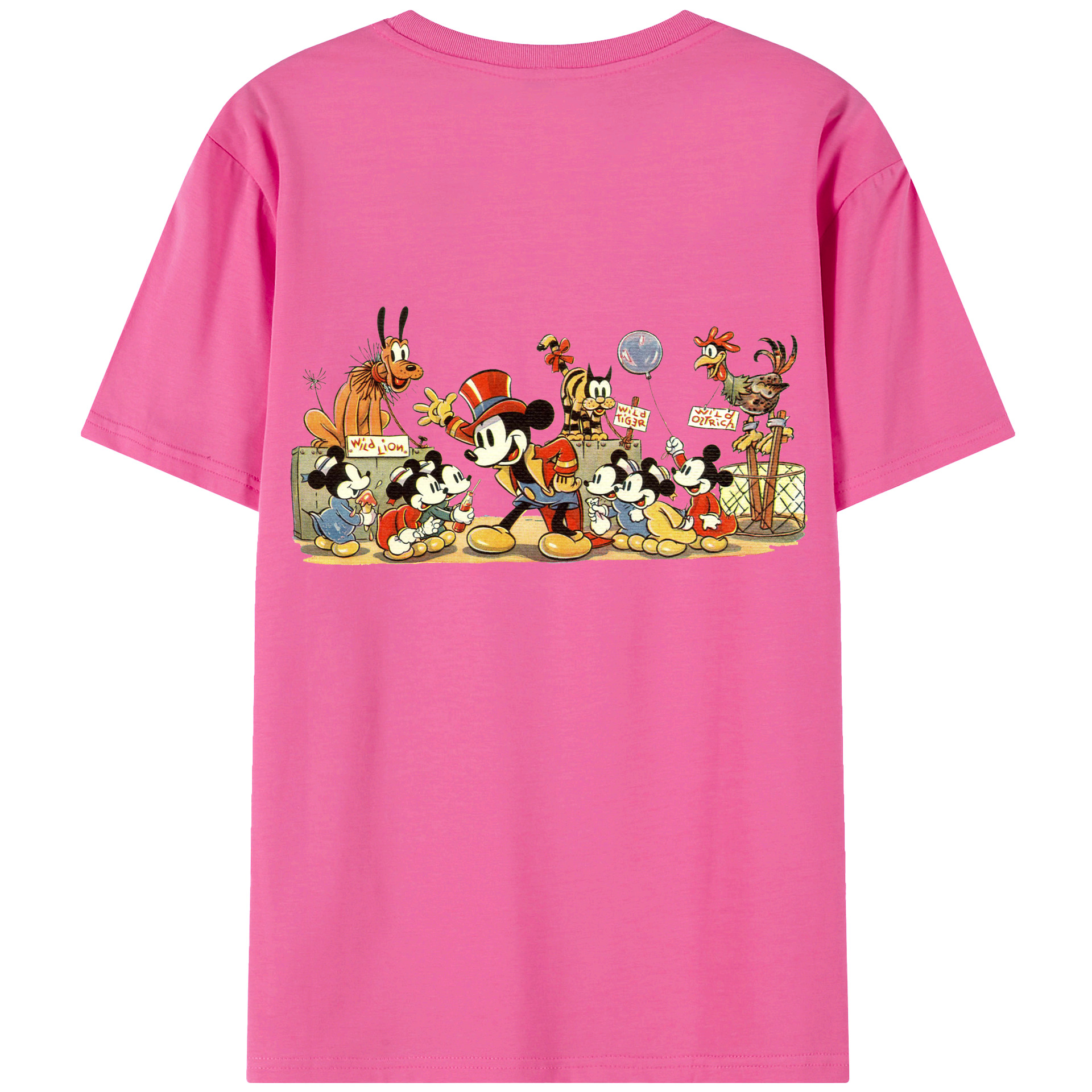 （画像用） ミッキーマウス Mickey Mouse レディース半袖Tシャツ(バックプリント)